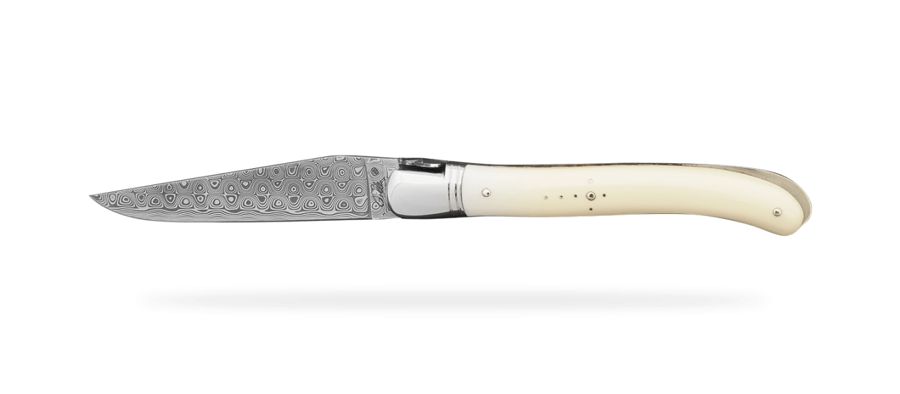 Laguiole Nature Damas Ivoire de mammouth blanc