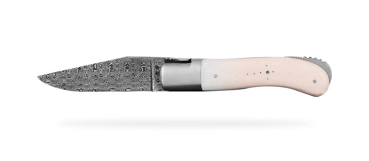 Laguiole Gentleman Damas Ivoire de mammouth blanc