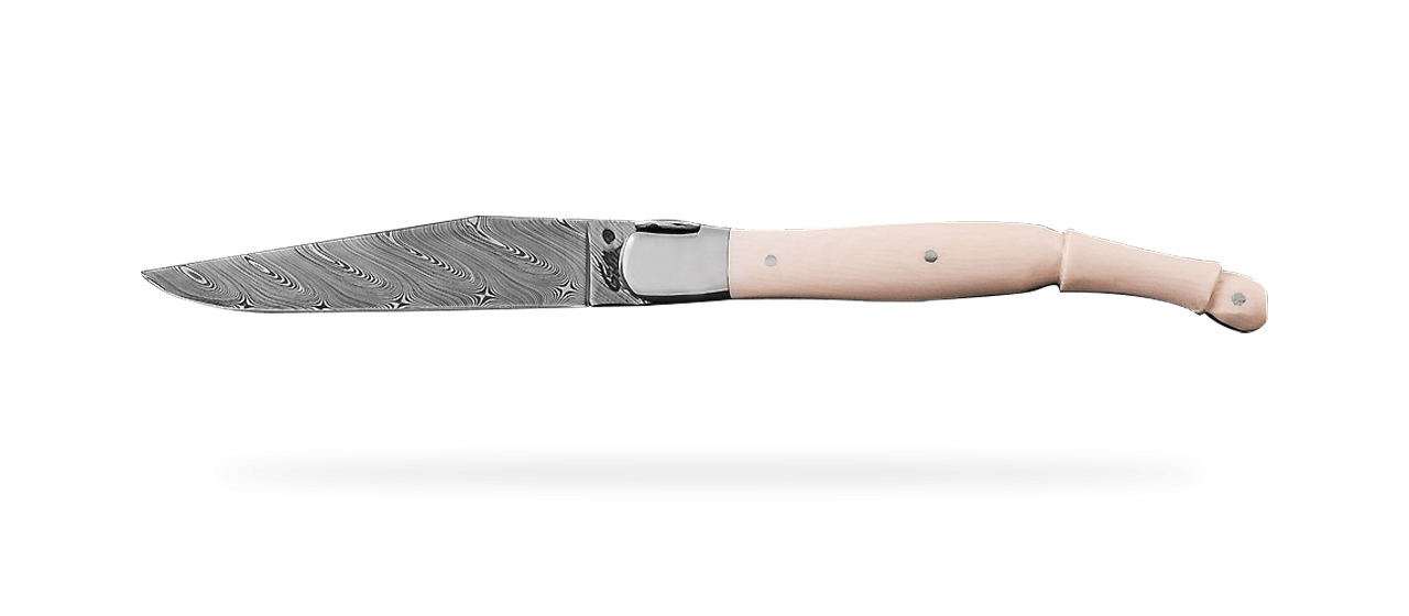 Laguiole Traditionnel 12 cm Collection Cavalier Ivoire de mammouth blanc