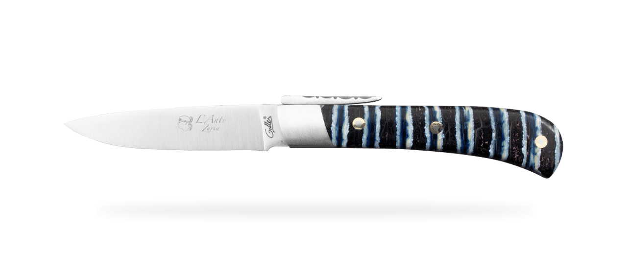 couteau Corse Classique Molaire de mammouth Bleu