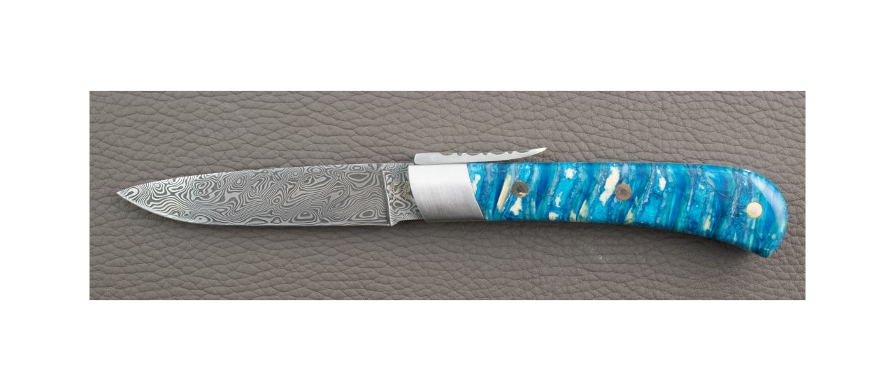 L' Antò Corse Guilloché Damas Molaire de mammouth Turquoise
