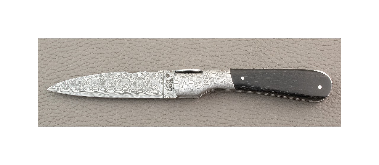 Corsican Pialincu knife Damascus range Ebony