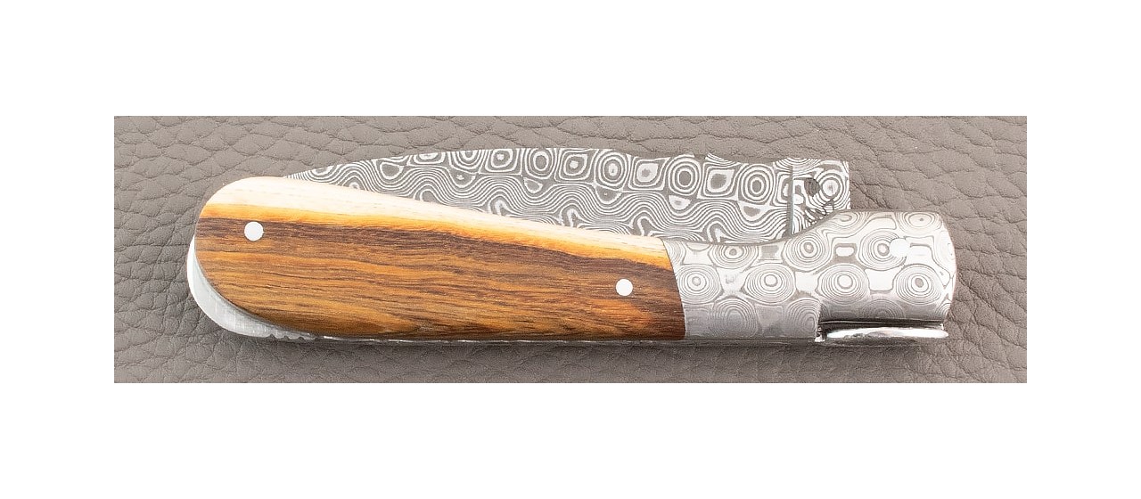 Corsican Pialincu knife Damascus range Pistachio Wood