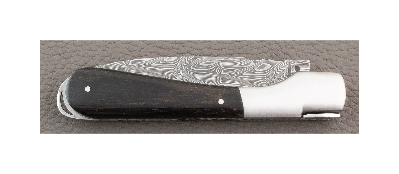 Corsican knife damascus blade and real Ebony handle