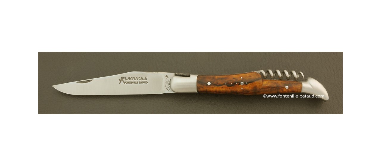 Couteau Laguiole Traditionnel 12 cm Classique avec Tire-Bouchon Bois de fer