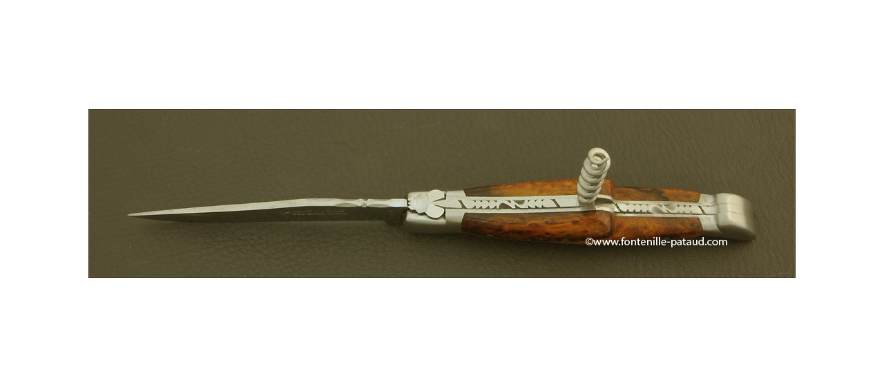 Couteau Laguiole Traditionnel 12 cm Classique avec Tire-Bouchon Bois de fer