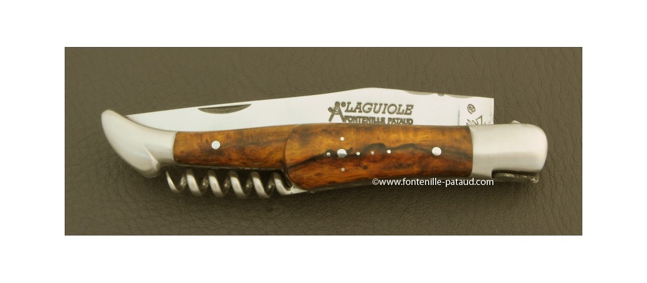 Couteau Laguiole Traditionnel 12 cm Classique avec Tire-Bouchon Bois de fer