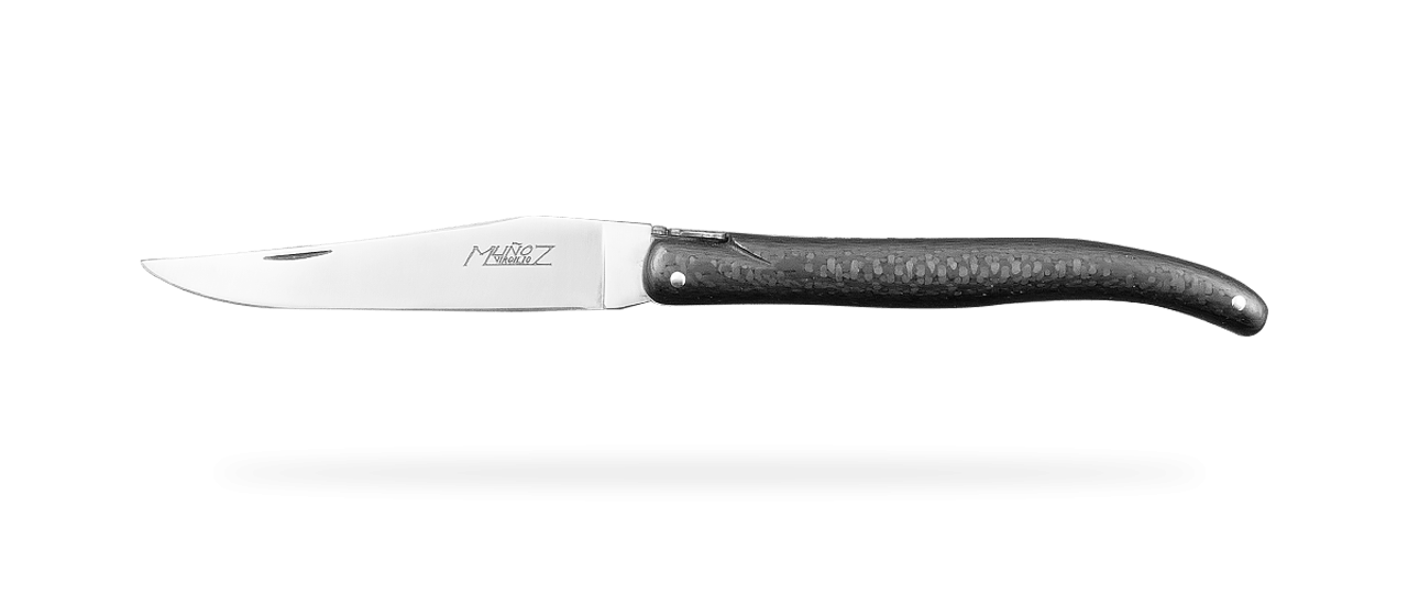 Laguiole Openwork Bee full handle Carbon Fiber 12 cm knife,  Virgilio Muñoz