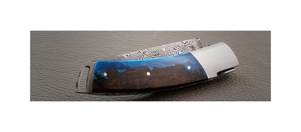 Le Thiers® Gentleman Damascus Hybrid Ironwood knie handmade in France