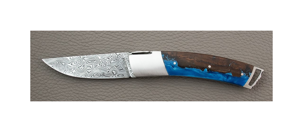 Le Thiers® Gentleman Damascus Hybrid Ironwood knie handmade in France