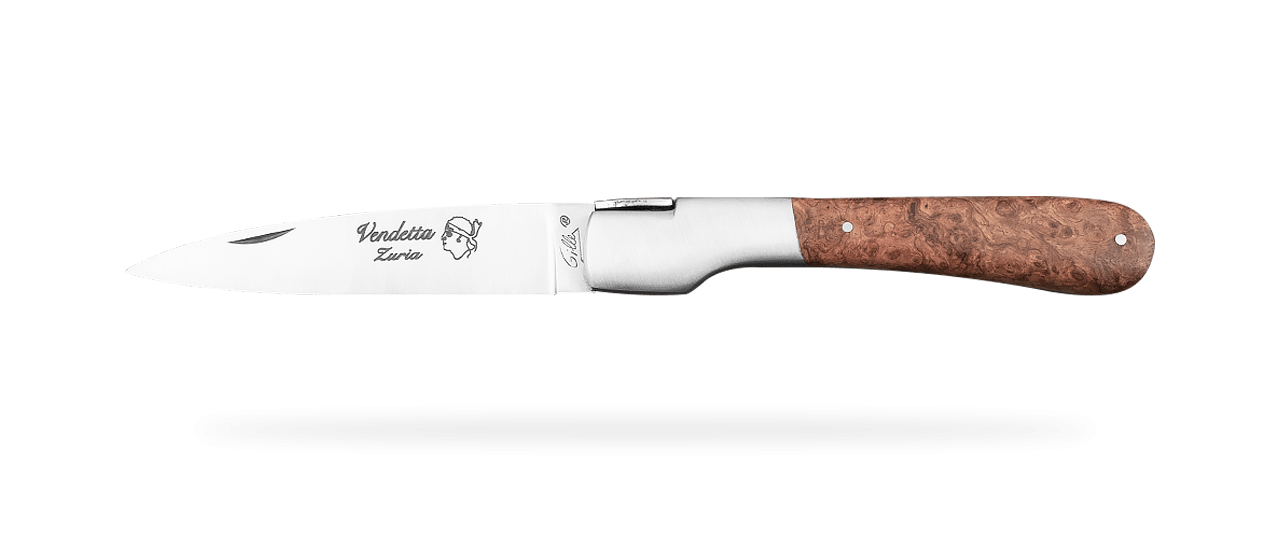 Corsican Vendetta knife Traditional Range Amboyna burl