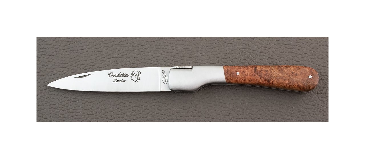 Corsican Vendetta knife Traditional Range Amboyna burl