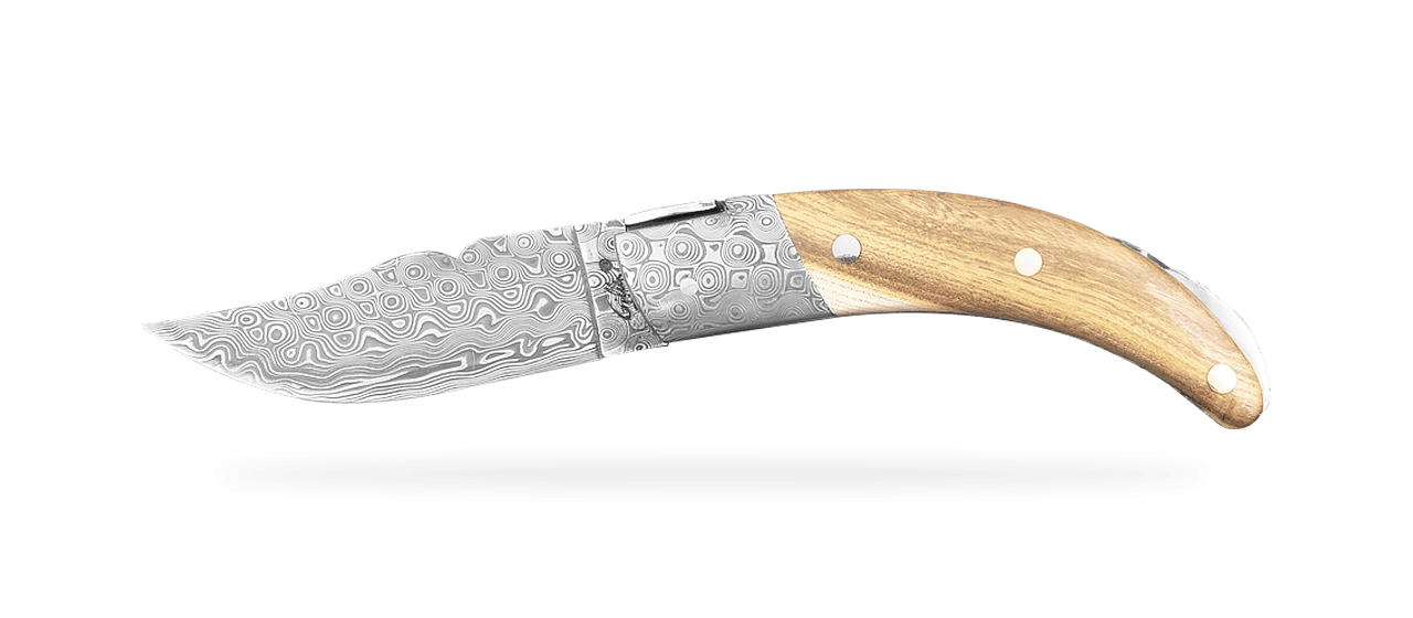 Corsican Rondinara "Guilloché" Damascus Range Pistachio wood