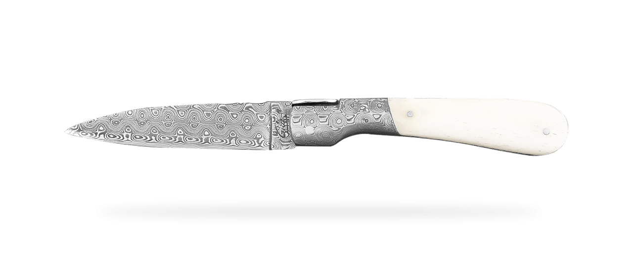 Corsican Pialincu Guilloché Damascus range Real Bone