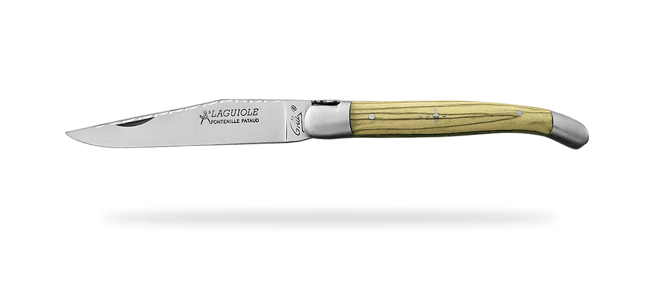 Laguiole Traditional 11 cm Guilloché Range Olivewood