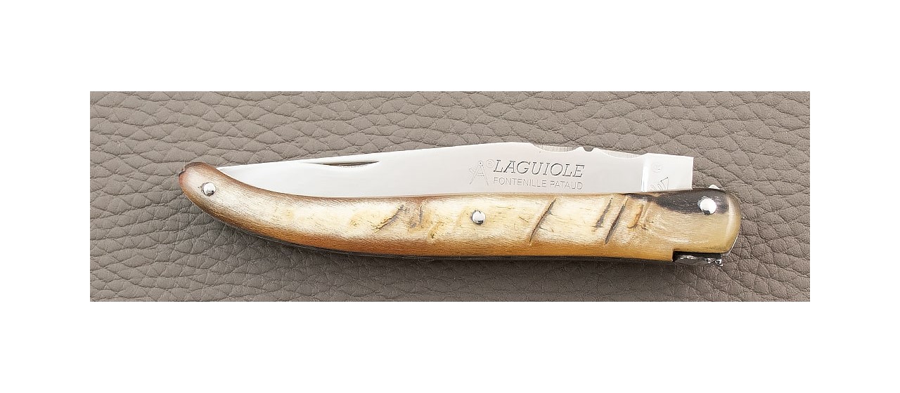 Laguiole Knife Traditional 11 cm Classic Range Full Handle Ram horn made in France