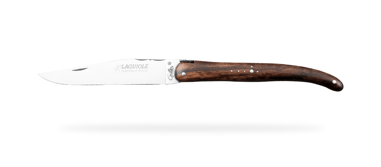 Couteau Laguiole Traditionnel 11 cm Classique Plein Manche Bois de Fer fabrication artisanale
