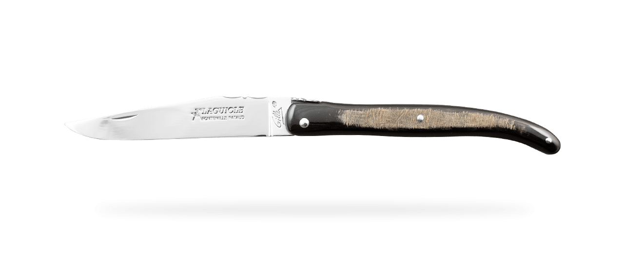 handmade in France laguiole knife old school Buffalo Bark
