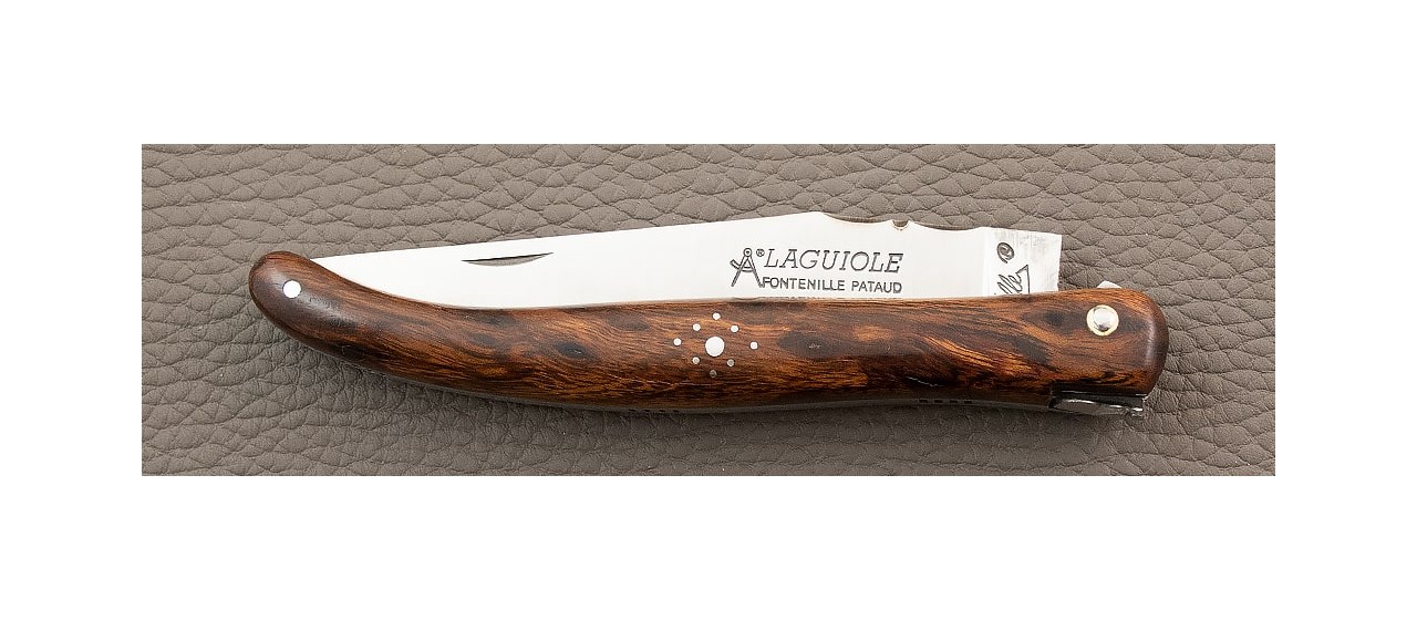 handmade in France laguiole knife old school Ironwood