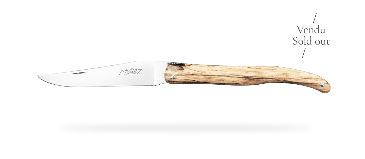 Laguiole Corolla full handle Stabilized beech 12 cm knife,  Virgilio Muñoz