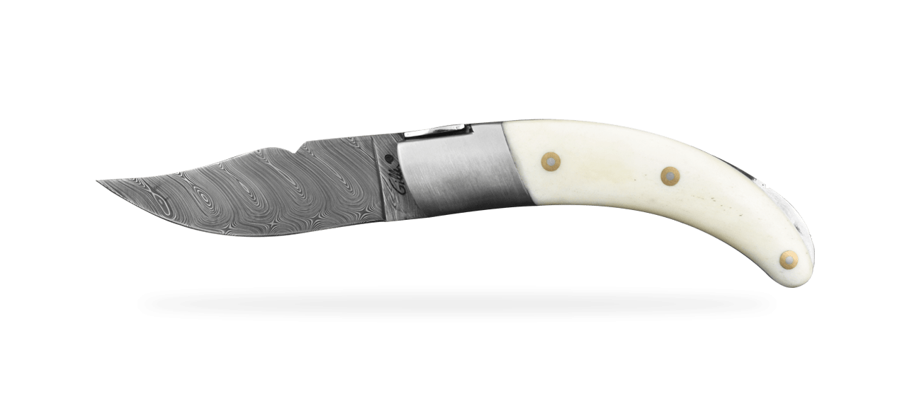 Corsican Rondinara "Guilloché" Damascus Range Real bone