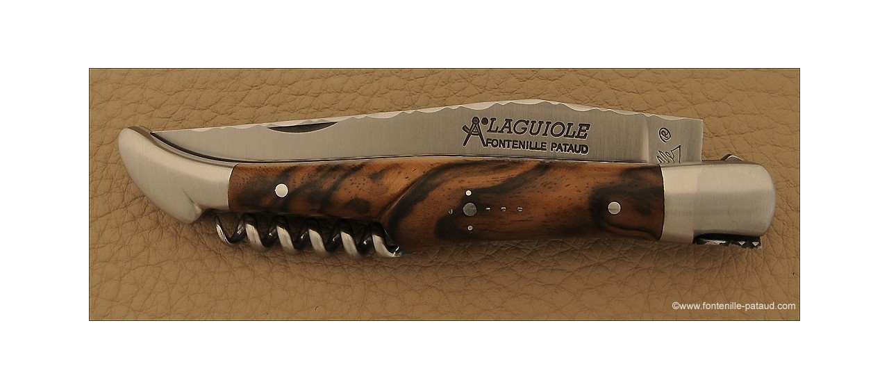 Laguiole Knife Picnic Guilloche Range Walnut