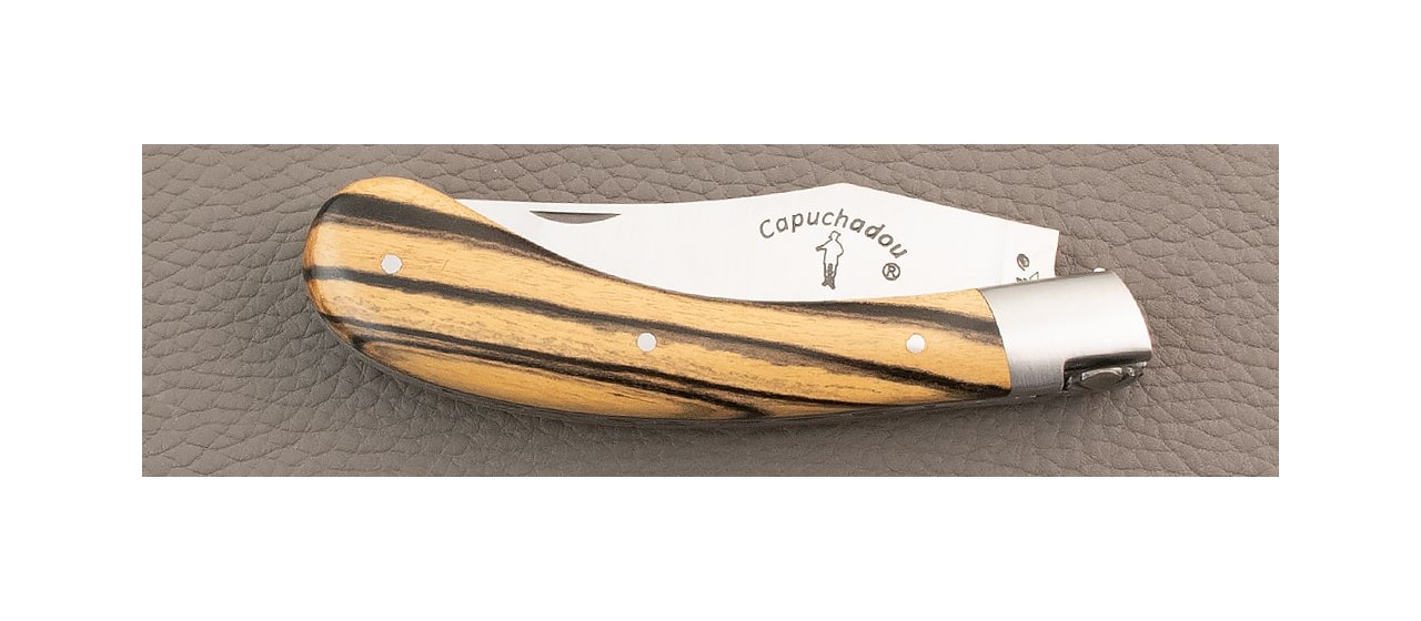 "Le Capuchadou" 12 cm hand made knife, Royal ebony