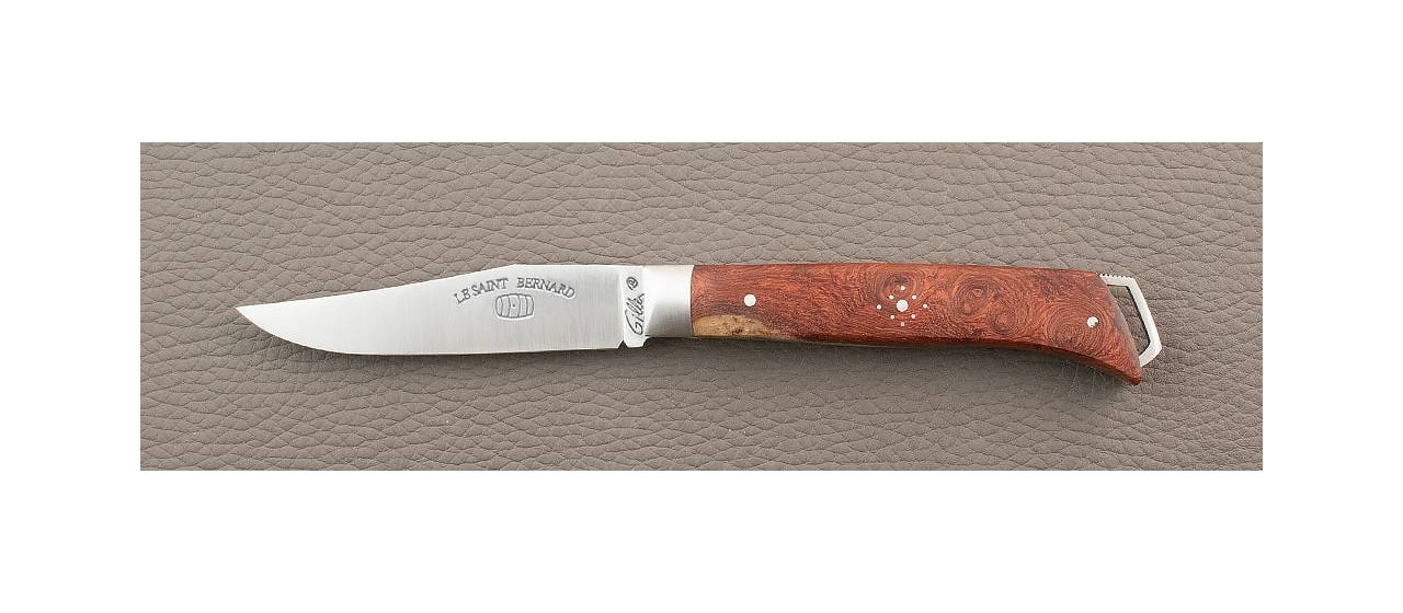 French Alpin knife and Amboyna burl handle