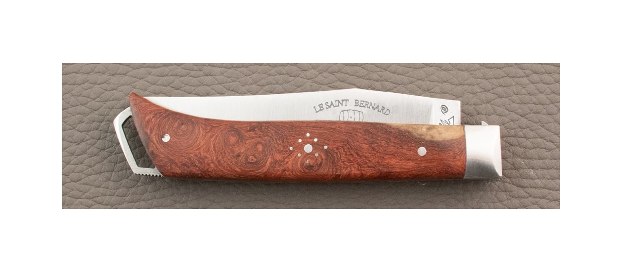 French Alpin knife and Amboyna burl handle