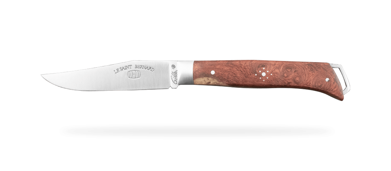 French Alpin knife and Amboyna burl handle