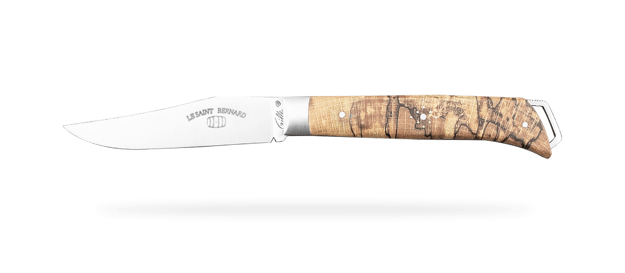 Le Saint-Bernard Pocket Knife - Olive Wood Handle - B - Laguiole Imports