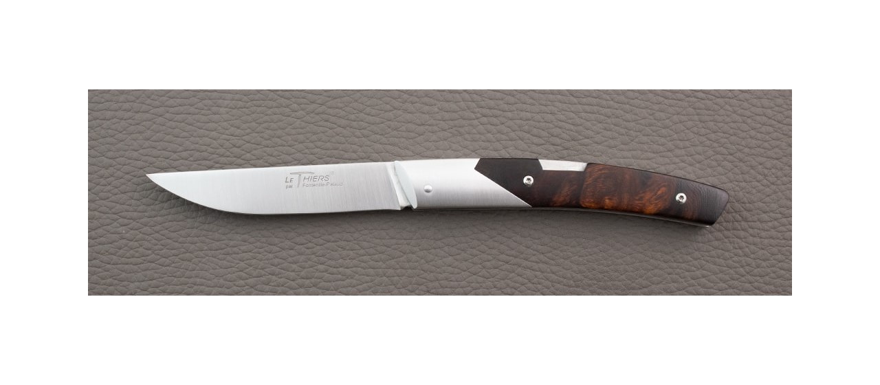 Le Thiers® Advance knife ironwood handle and RWL34 steel blade made in France by Fontenille Pataud