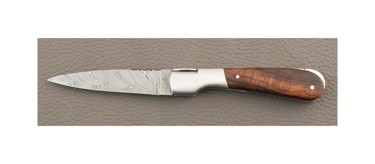 Corsican Pialincu knife Damascus range Ironwood