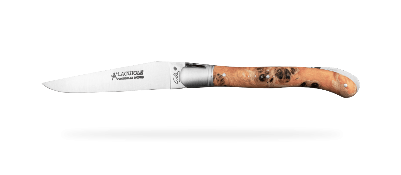 Laguiole Nature Classic Range Stabilized Orange poplar burl