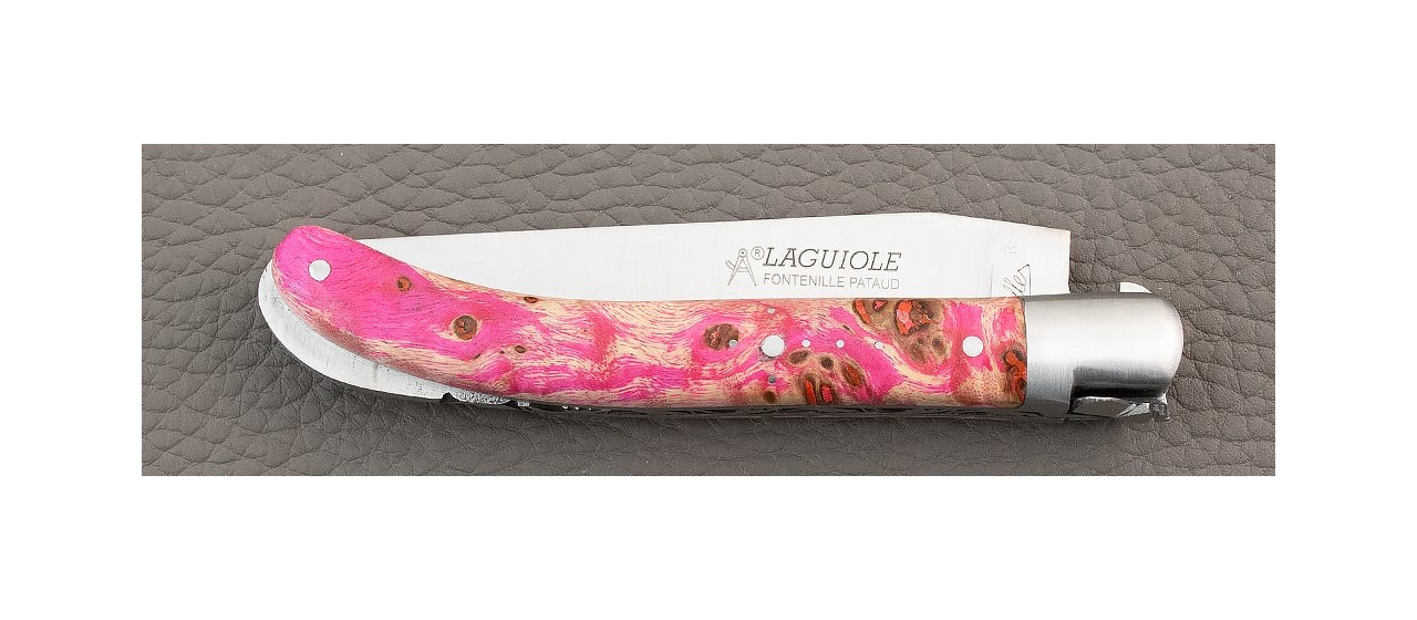 Laguiole Knife Le Pocket Classic Range Pink Poplar burl