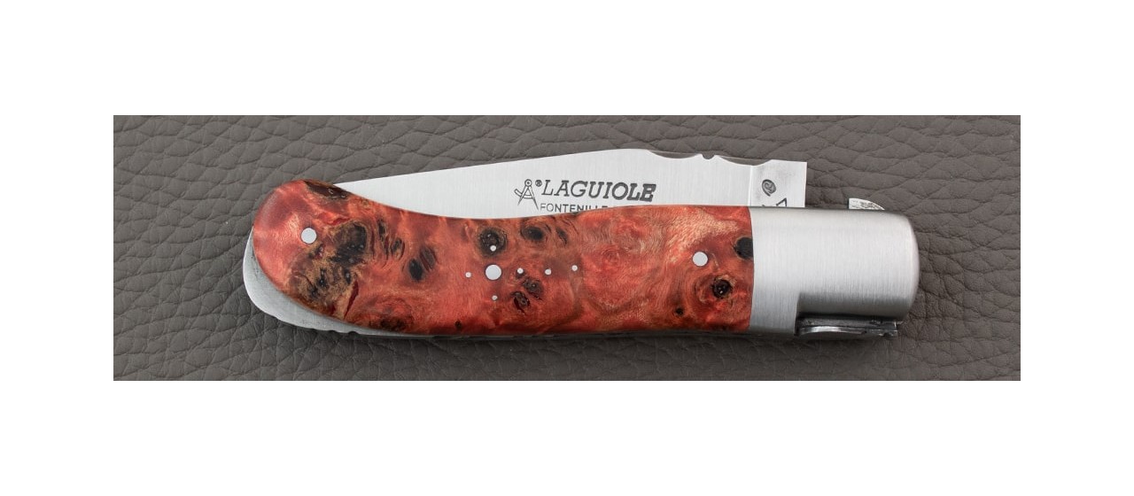 Laguiole Knife Gentleman Classic Range Red Poplar burl