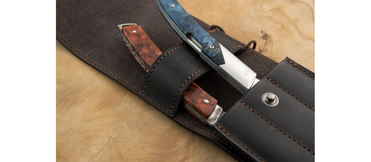 Leather case for 6 steak knives