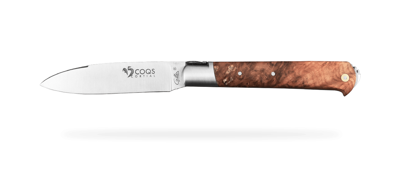 5 Coqs knife Classic Range Amboyna burl