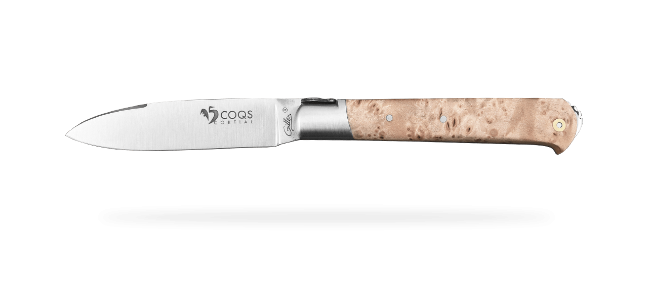 5 Coqs knife Classic Range Stabilized Linden burl