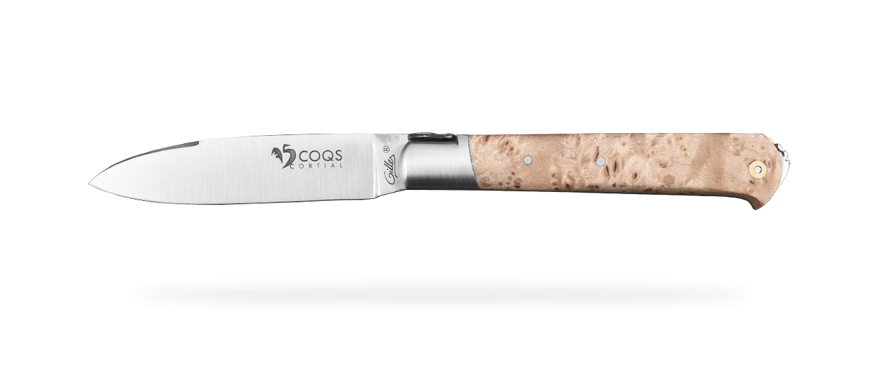 5 Coqs knife Classic Range Stabilized Maple burl