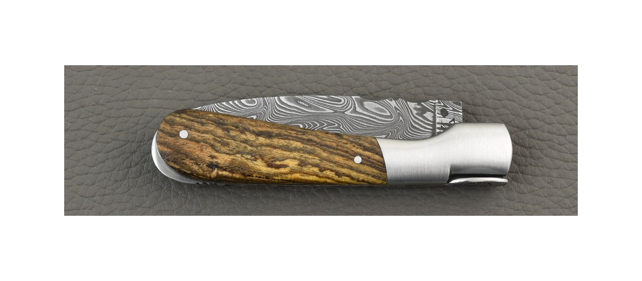 Corsican Pialincu knife Damascus range Bocote