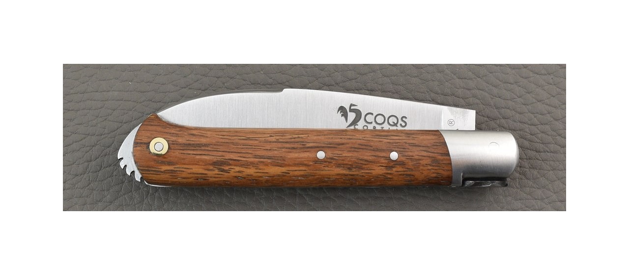 Le 5 Coqs knife Padouk hand made in France
