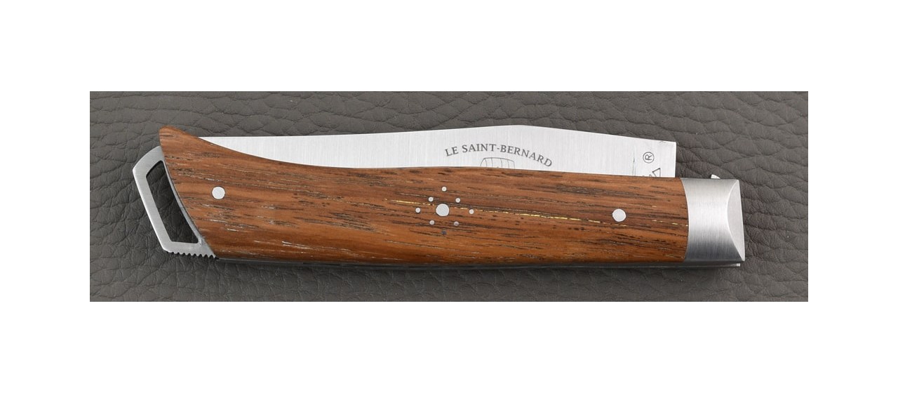 Couteau Alpin Le Saint Bernard, manche en padouk