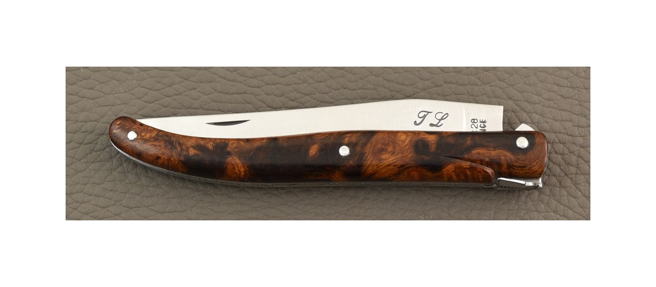 Laguiole knife 12cm, Ironwood by Jérôme Latreille