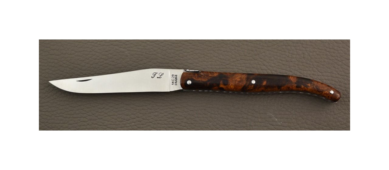 Laguiole knife 12cm, Ironwood by Jérôme Latreille