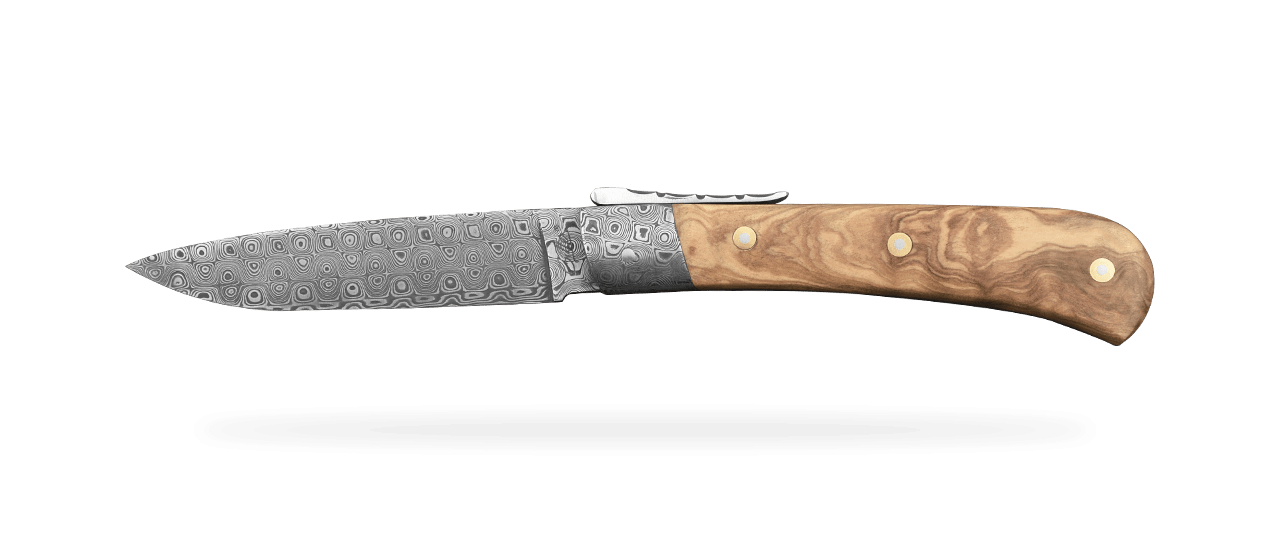 Corsican handmade knife and damascus blade