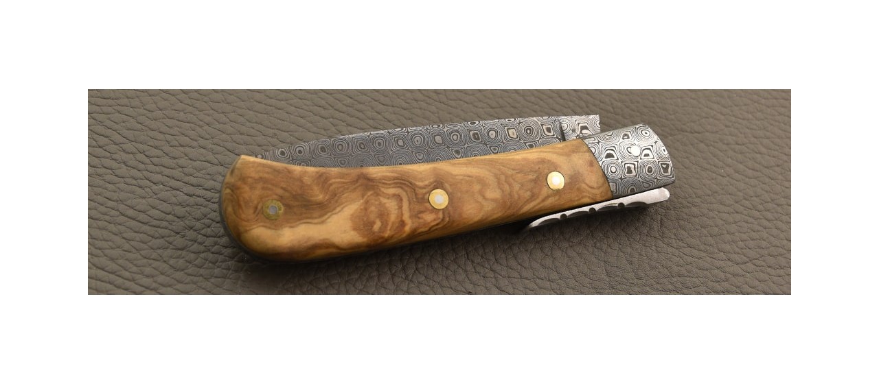 Corsican handmade knife and damascus blade