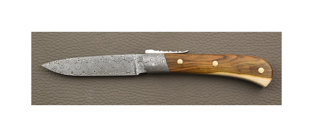 Corsican handmade knife and damascus blade