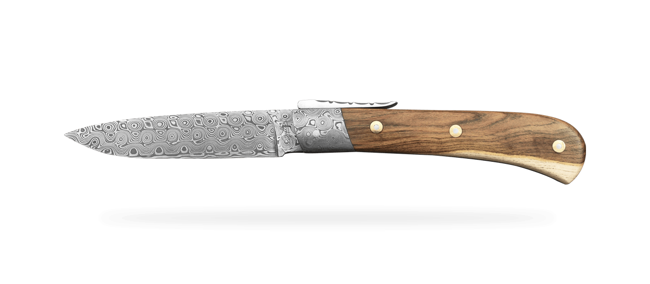 Corsican handmade knife and damascus blade