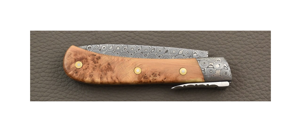 Corsican handmade knife and damascus blade